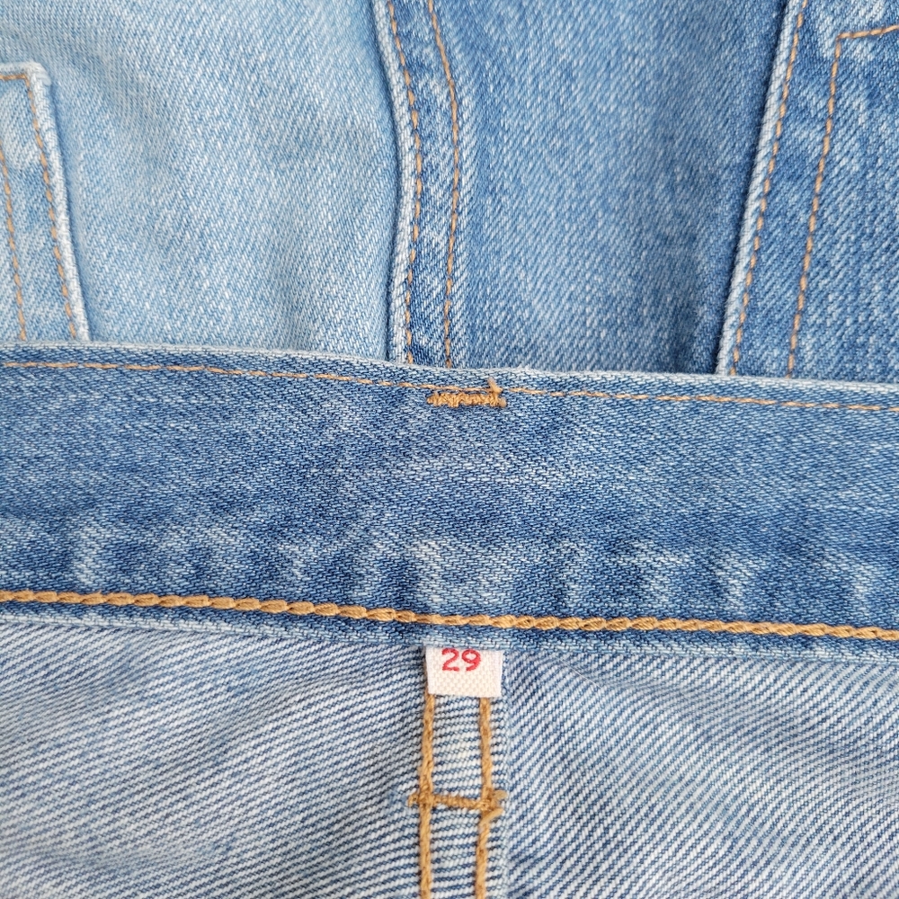 Levi's Anthro Anthropologie Patchwork Patch Blue … - image 7